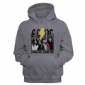Gunmetal Heather AC/DC pullover hoodie featuring a Living Easy Living Free design