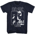 Navy AC/DC t-shirt featuring AC/DC Live 1992 album design