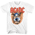 White AC/DC t-shirt featuring Vintage Fly on the Wall album design