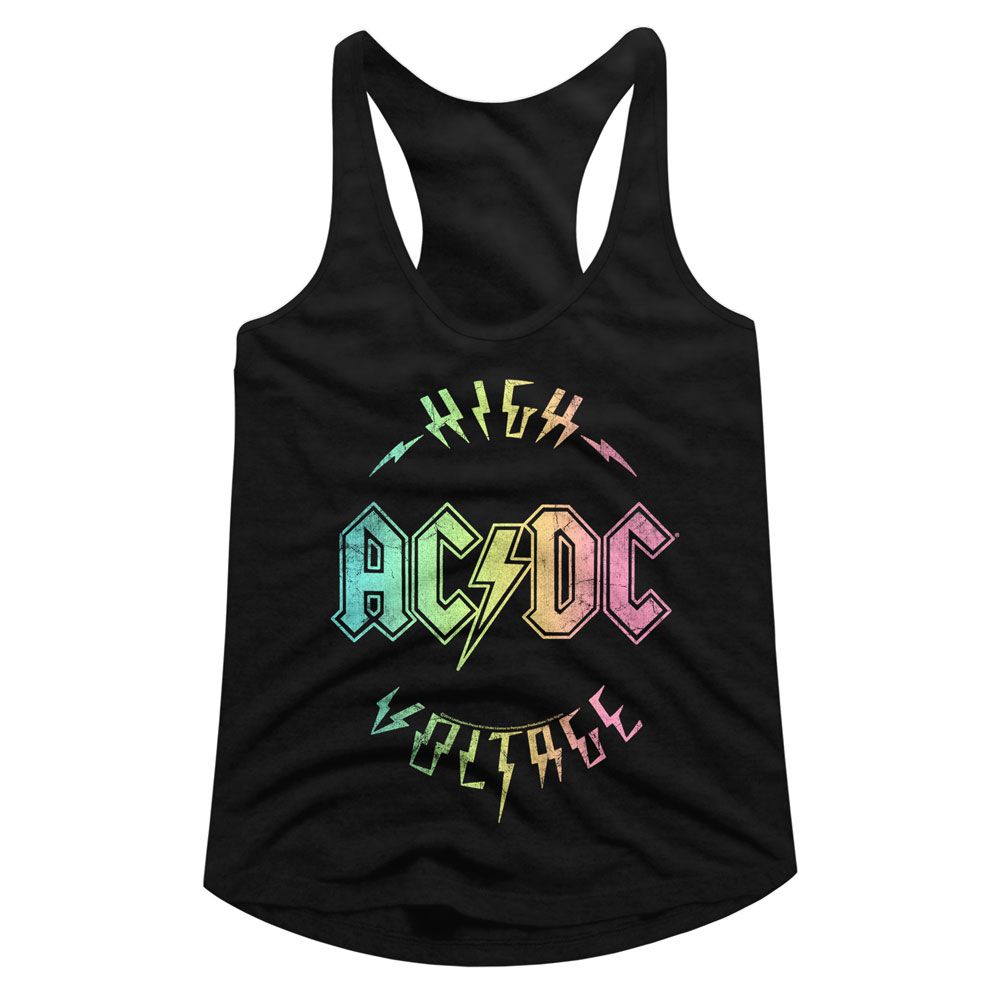 AC/DC Ladies Racerback - Multicolor Voltage