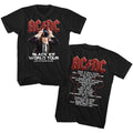 Black AC/DC t-shirt featuring Black Ice 2008-2010 world tour design
