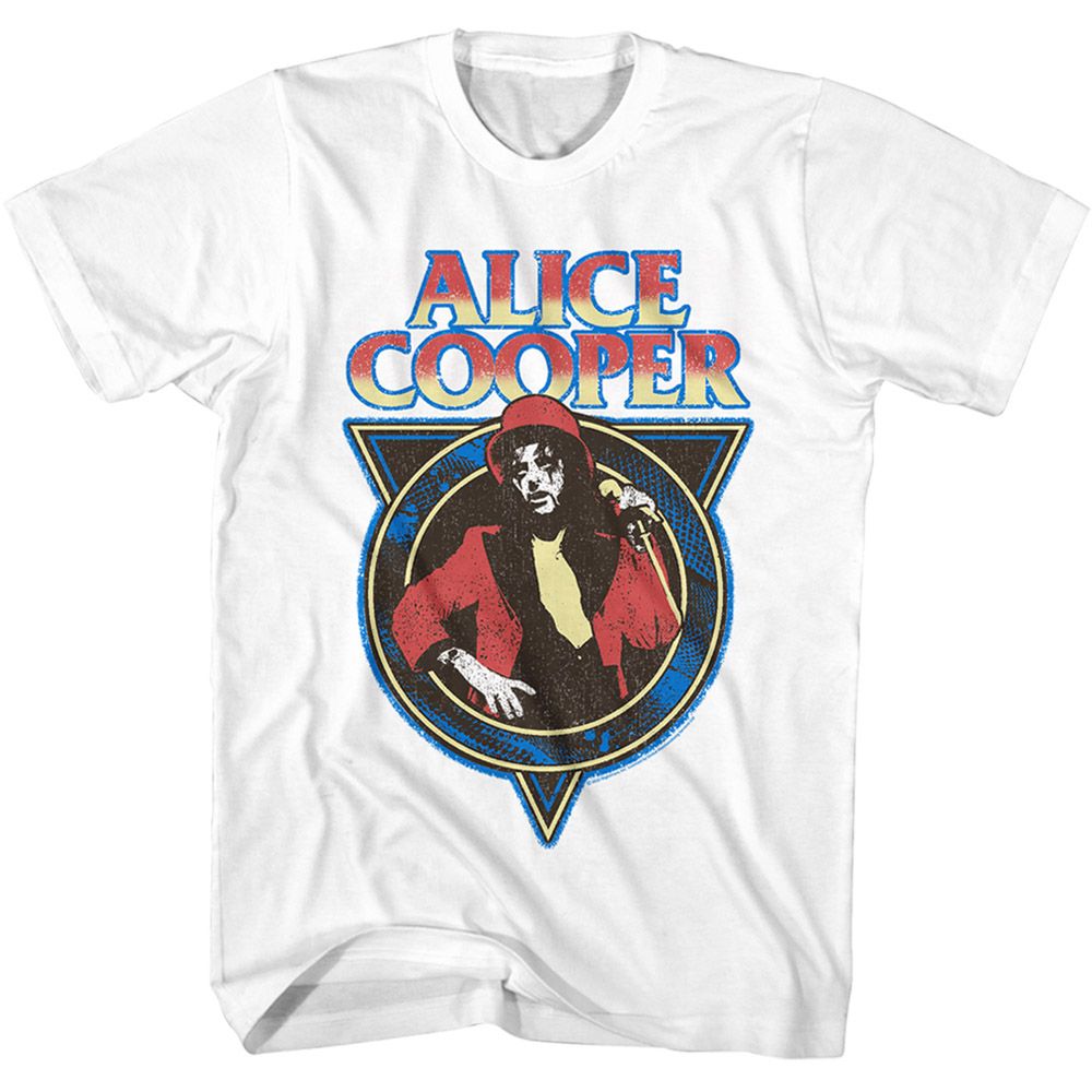 White Alice Cooper t-shirt featuring Alice Cooper WWAC band logo design