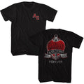 Black Alice Cooper t-shirt featuring Alice Cooper Schools Out varsity letterman design
