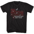 Black Amityville Horror t-shirt featuring Amityville Horror flies infestation design