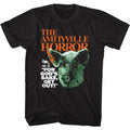 Black Amityville Horror t-shirt featuring Amityville Horror Jodie pig demon design