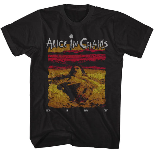 Black Alice in Chains t-shirt featuring Alice in Chains Dirt 1992 album cover art design