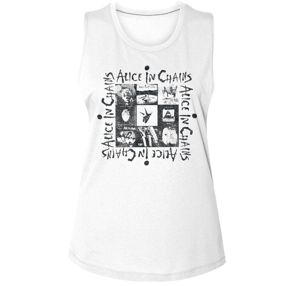 Alice in Chains Ladies Muscle Tank - Multi Album Art