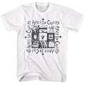 White Alice in Chains t-shirt featuring Alice in Chains multi-album cover collage design