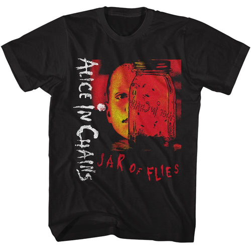 Black Alice in Chains t-shirt featuring Alice in Chains Jar of Flies 1994 EP album design