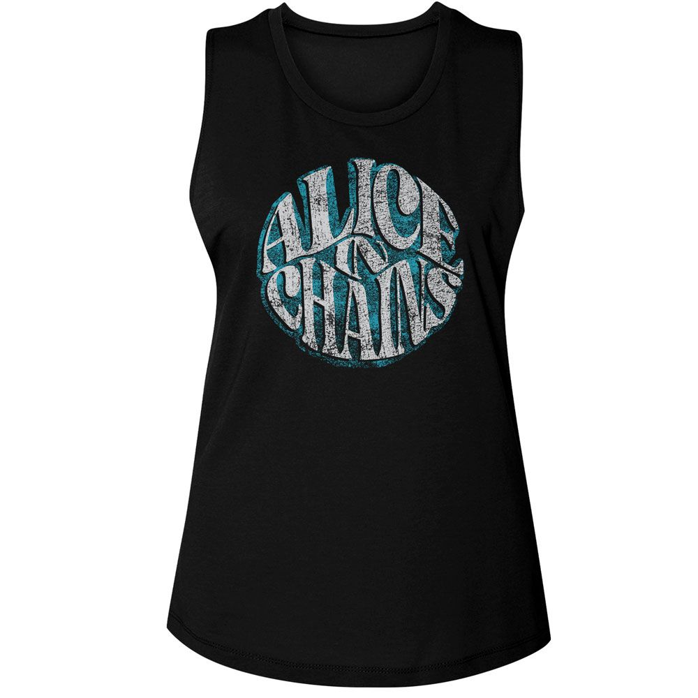 Alice in Chains Ladies Muscle Tank - Circle Text