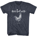 Navy heather Alice in Chains t-shirt featuring Alice in Chains Rooster Dirt song military veteran design
