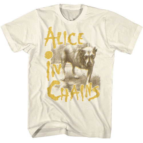 Natural Alice in Chains t-shirt featuring Alice in Chains sepia Tripod 1995 self titled design