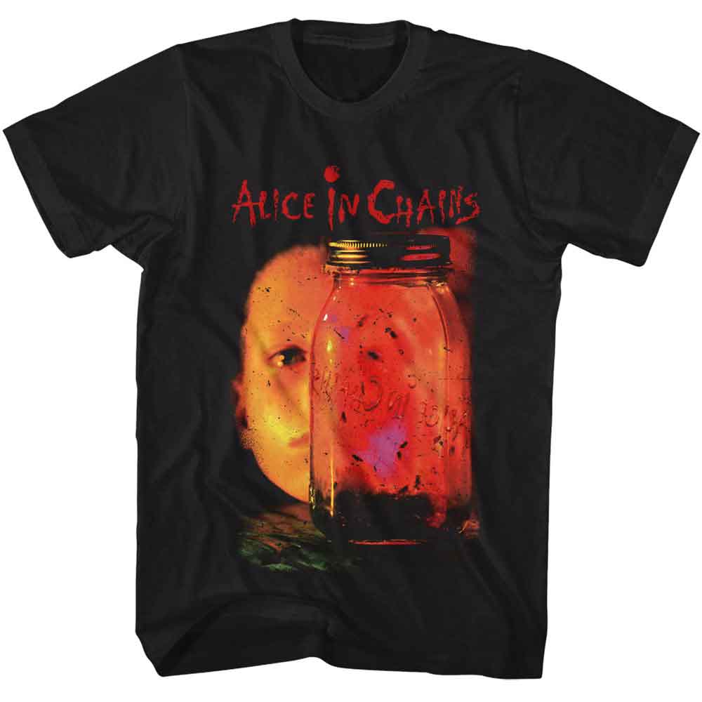 Black Alice in Chains t-shirt featuring Alice in Chains Jar of Flies 1994 acoustic EP design