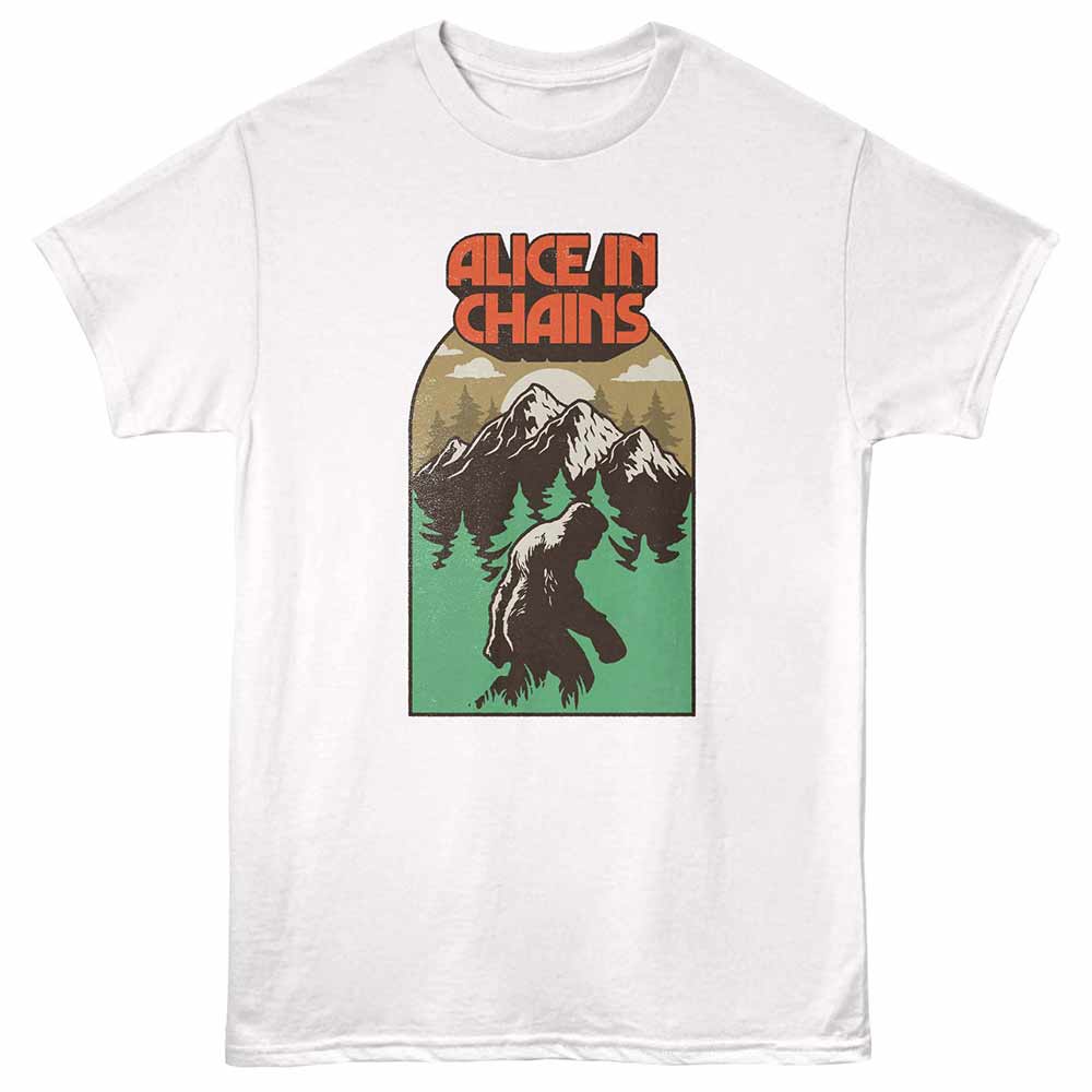 White Alice in Chains t-shirt featuring a Big Foot design