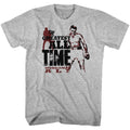 Gray heather Muhammad Ali t-shirt featuring Muhammad Ali The Greatest portrait quote design