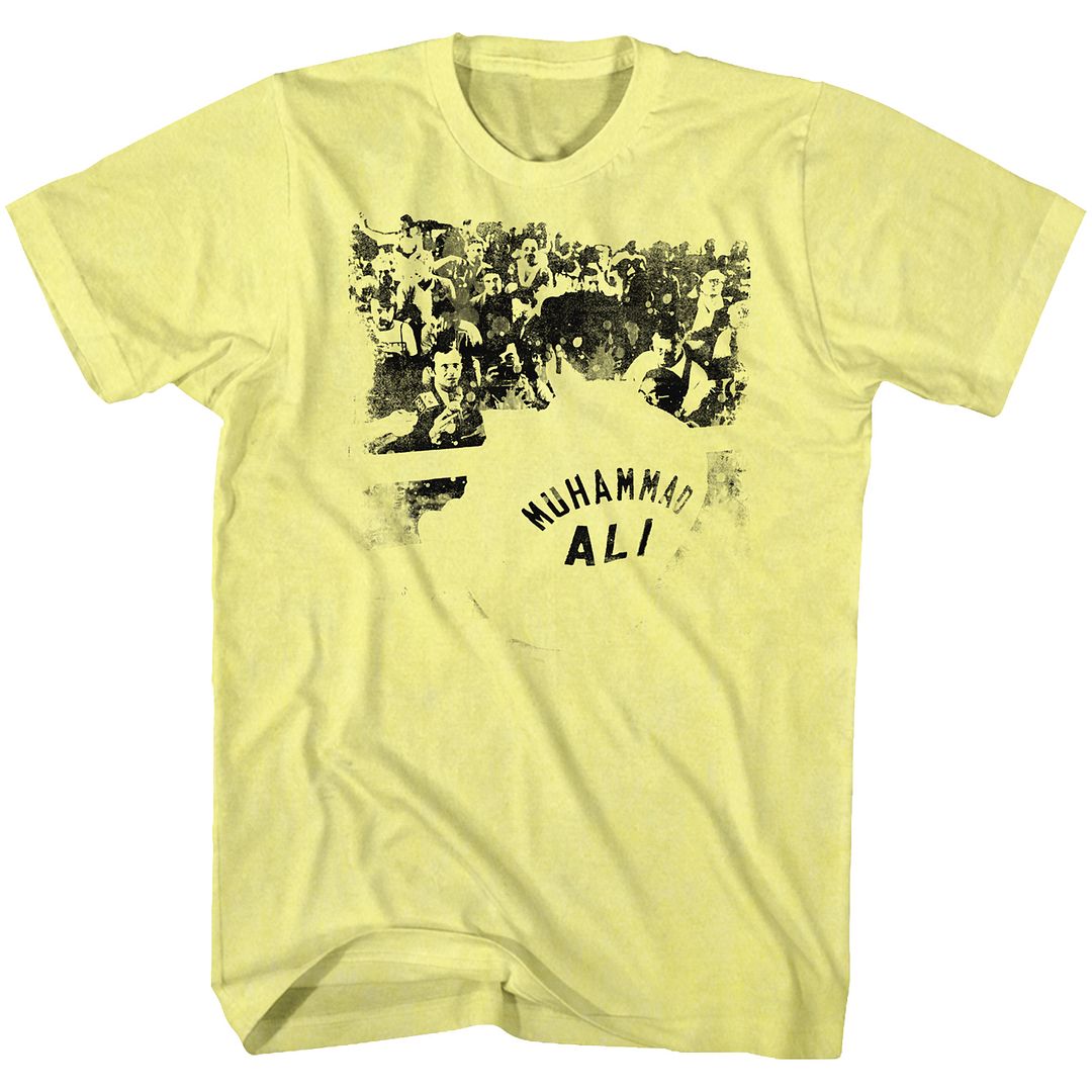 Yellow heather Muhammad Ali t-shirt featuring Muhammad Ali Ringside boxing legend design