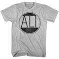 Gray heather Muhammad Ali t-shirt featuring Muhammad Ali Circle boxing legend design