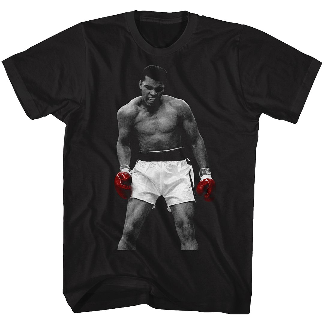 Black Muhammad Ali t-shirt featuring Muhammad Ali Again comeback design