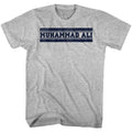 Gray heather Muhammad Ali t-shirt featuring Muhammad Ali Gym Shirt training design