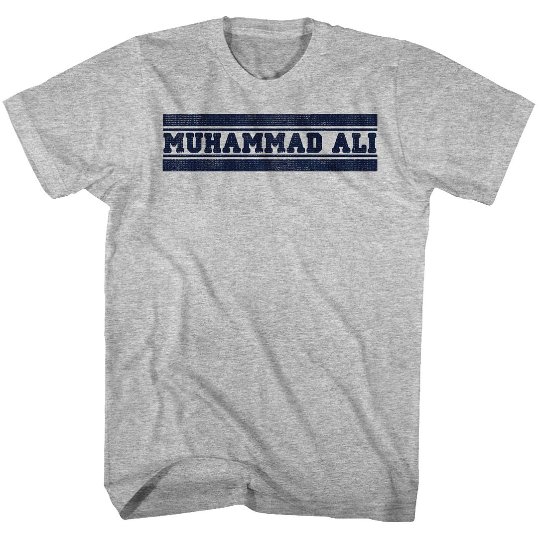 Gray heather Muhammad Ali t-shirt featuring Muhammad Ali Gym Shirt training design