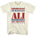 Natural Muhammad Ali t-shirt featuring Muhammad Ali Stars And Stars design