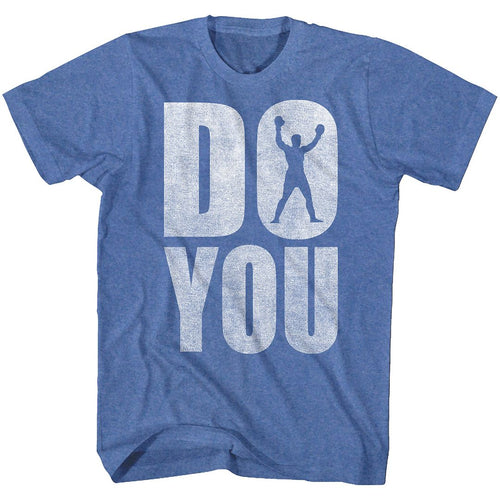 Royal blue heather Muhammad Ali t-shirt featuring Muhammad Ali Do You design