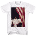 White Muhammad Ali t-shirt featuring Muhammad Ali American Flag patriotic design