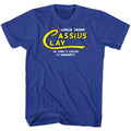 Royal blue Muhammad Ali t-shirt featuring Muhammad Ali The Wc boxing legend design