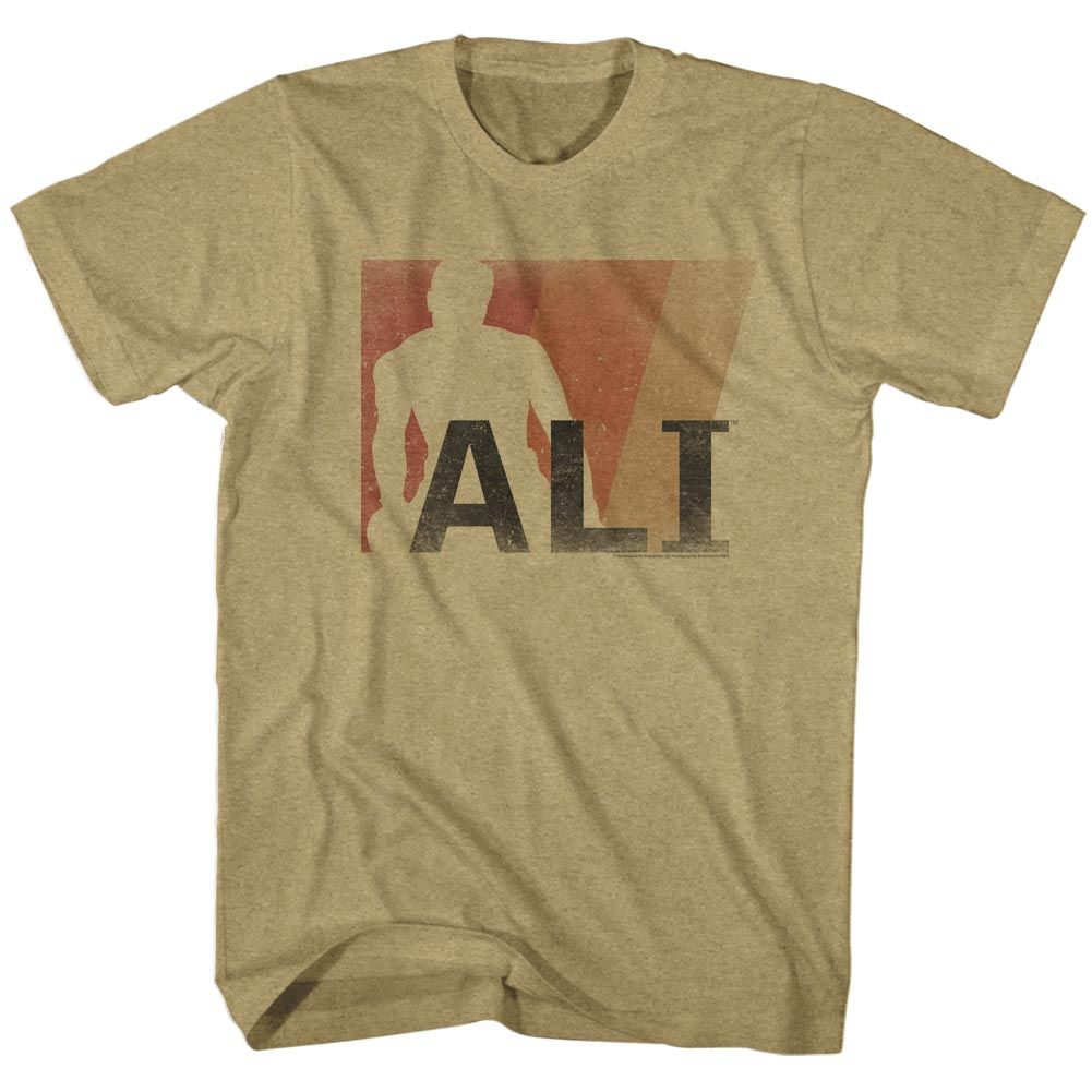 Khaki heather Muhammad Ali t-shirt featuring Muhammad Ali Ali name design