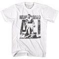 White Muhammad Ali t-shirt featuring Muhammad Ali Win Wear championship design
