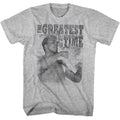Gray heather Muhammad Ali t-shirt featuring Muhammad Ali Training Stance boxing design