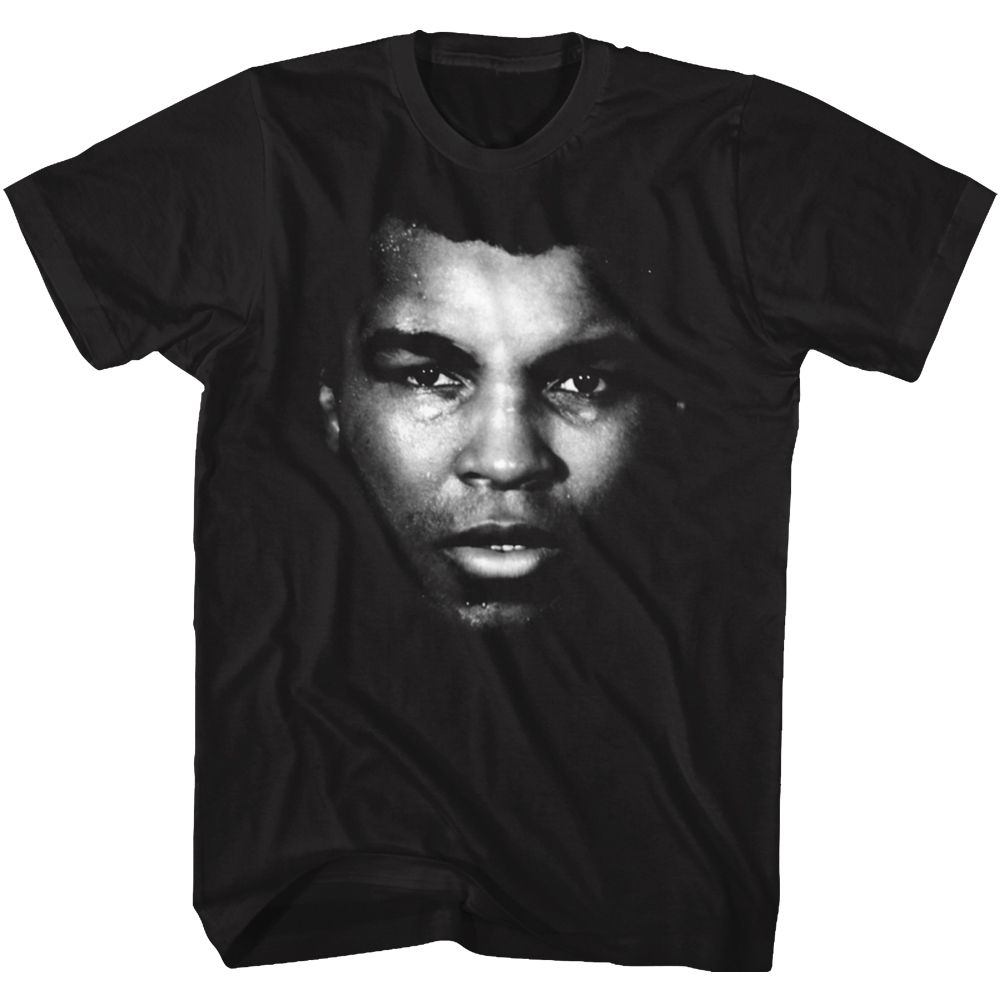 Black Muhammad Ali t-shirt featuring Muhammad Ali Portrait design