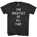 Black heather Muhammad Ali t-shirt featuring Muhammad Ali GOAT Greatest Of All Time design