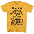 Ginger orange Muhammad Ali t-shirt featuring Muhammad Ali Stars design
