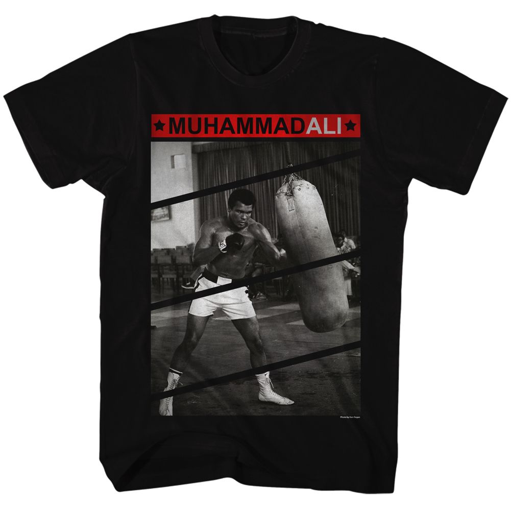 Black Muhammad Ali t-shirt featuring Muhammad Ali 1156F10 boxing legend design