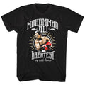 Black Muhammad Ali t-shirt featuring Muhammad Ali Of All Time GOAT design
