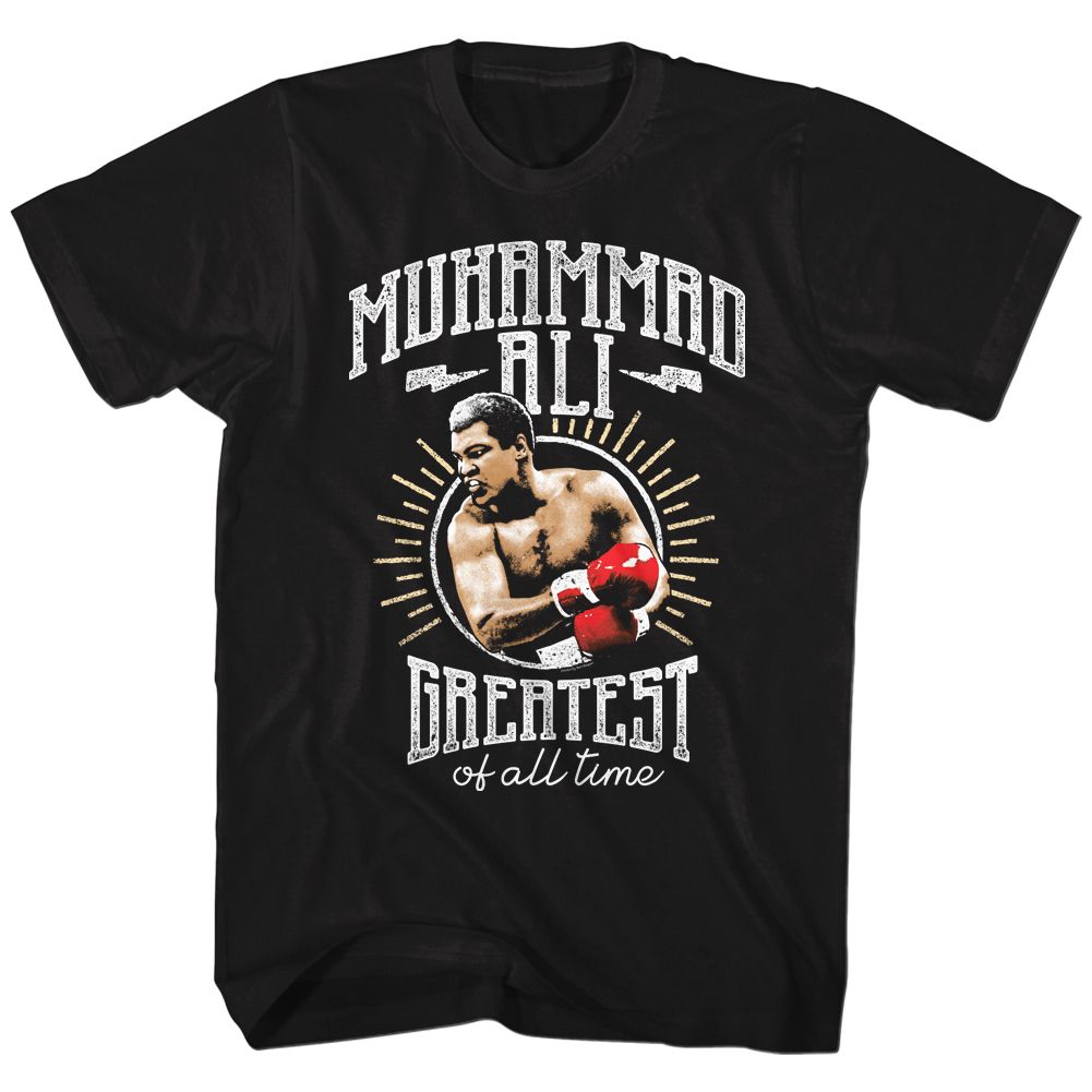 Black Muhammad Ali t-shirt featuring Muhammad Ali Of All Time GOAT design