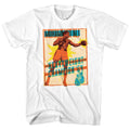 White Muhammad Ali t-shirt featuring Muhammad Ali Bright Poster vintage boxing design