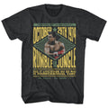 Black heather Muhammad Ali t-shirt featuring Muhammad Ali Rumble boxing design
