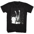 Black Muhammad Ali t-shirt featuring Muhammad Ali Hands In The Air victory design