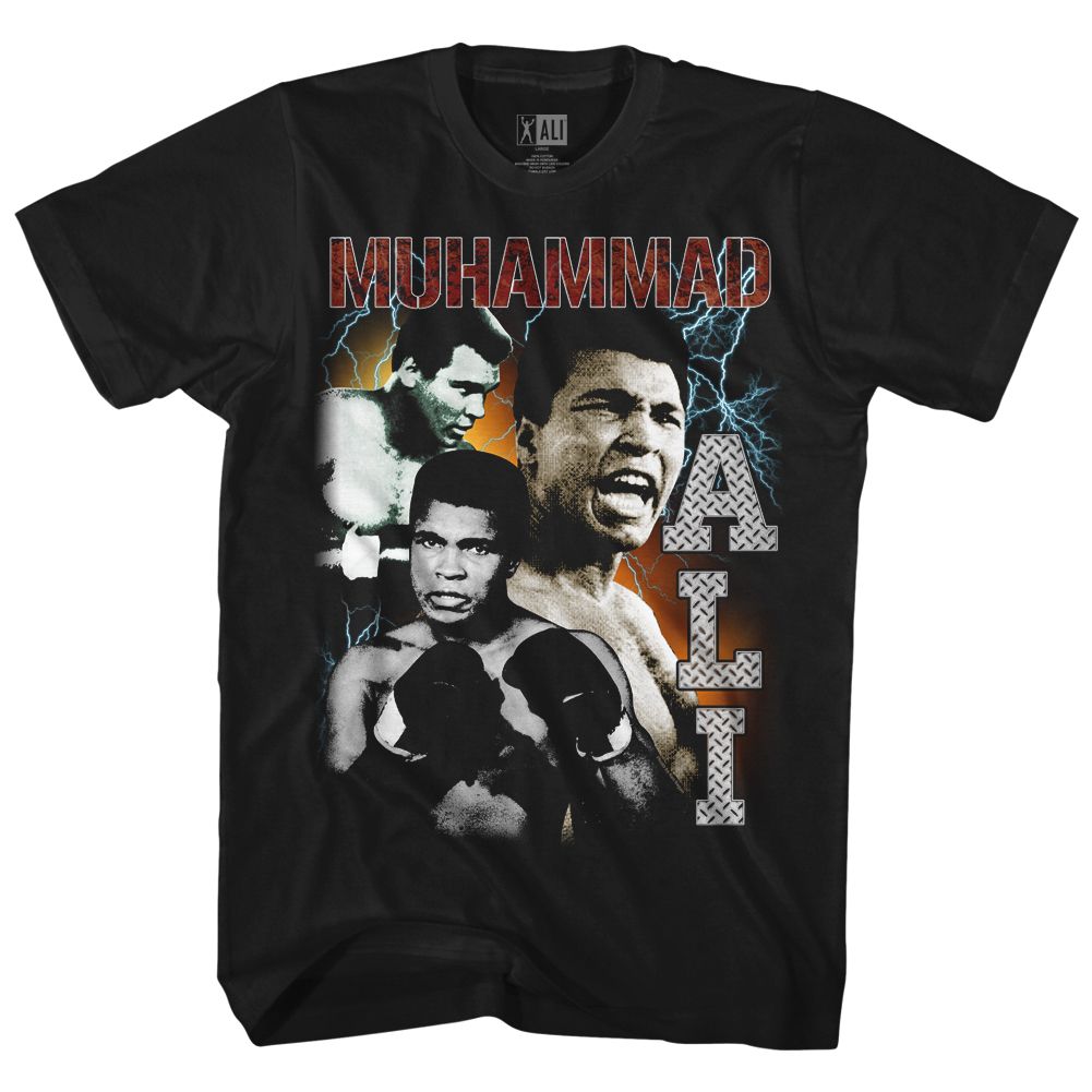 Black Muhammad Ali t-shirt featuring Muhammad Ali Bootleg vintage design