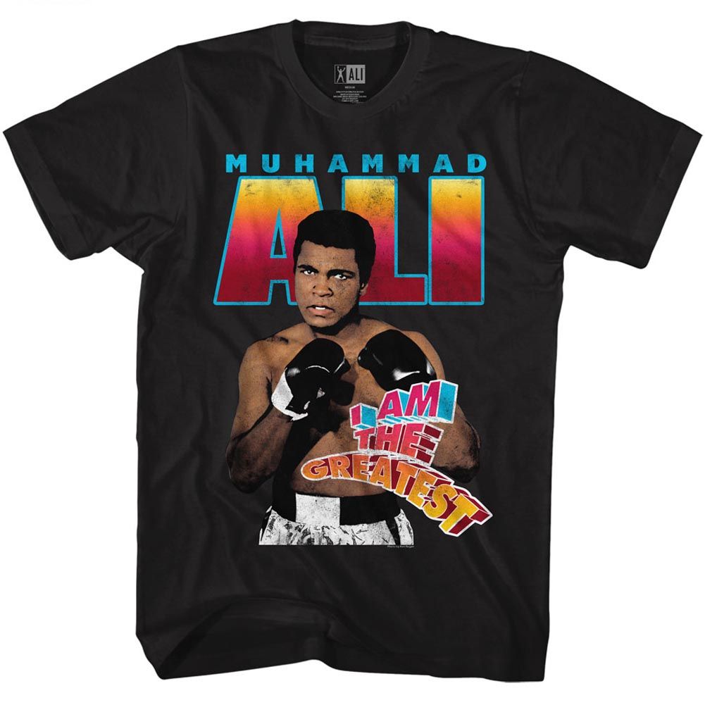 Black Muhammad Ali t-shirt featuring Muhammad Ali AmGreatest I Am The Greatest design