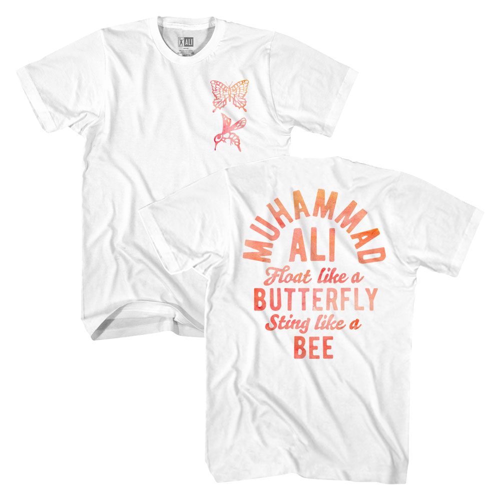 White Muhammad Ali t-shirt featuring Muhammad Ali Bandb boxing legend design