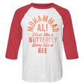 Muhammad Ali 3/4 Raglan - Butterfly And Bee