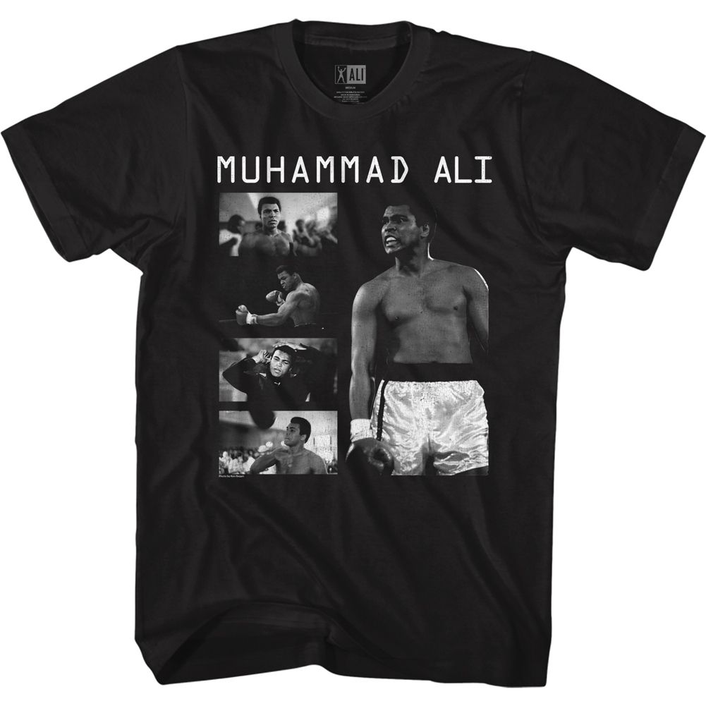 Black Muhammad Ali t-shirt featuring Muhammad Ali AliCollage design