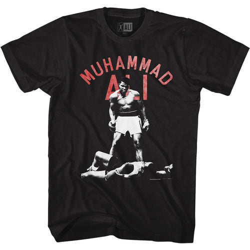 Black Muhammad Ali t-shirt featuring Muhammad Ali Thresh boxing legend design