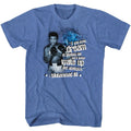Royal blue heather Muhammad Ali t-shirt featuring Muhammad Ali Dreamin design