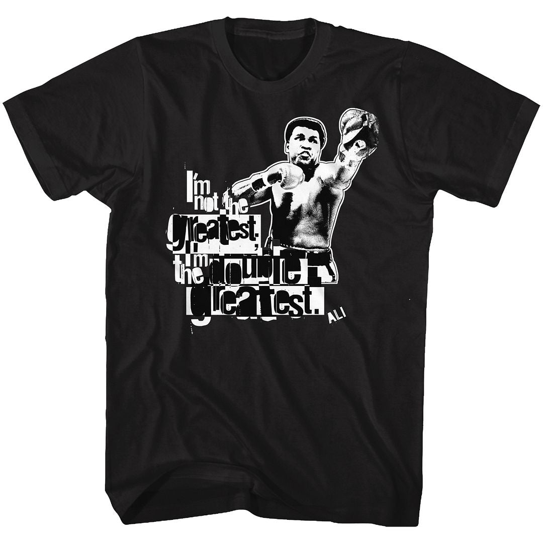 Black Muhammad Ali t-shirt featuring Muhammad Ali Double Great design