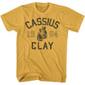 Ginger orange Muhammad Ali t-shirt featuring Muhammad Ali Cassius 64 boxing legend design