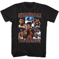 Black Muhammad Ali t-shirt featuring Muhammad Ali photo collage portrait design
